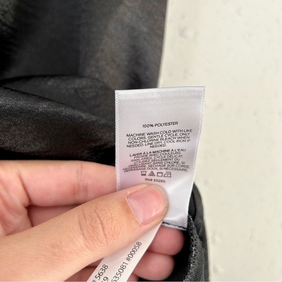 Express Black Shimmery Sleeveless Asymmetrical Blouse Small Shiny - Picture 3 of 6